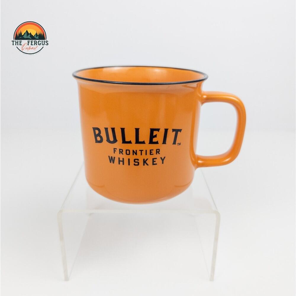 Bulleit Bourbon Orange Frontier Whiskey Ceramic Coffee Cup Mug